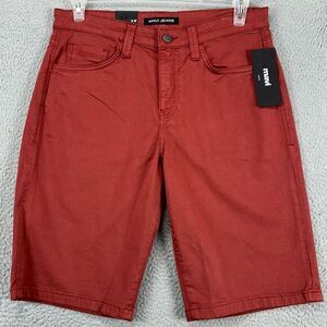Mavi Jeans John Khaki Shorts Mens 32 Red Rose Wood Twill Flat Front‎ Stretch NEW